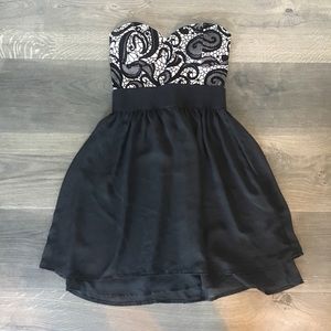 White and Black Dress